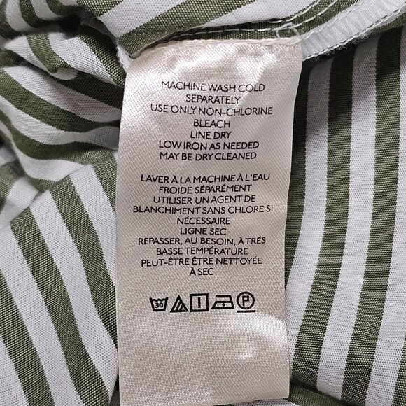The Bennet Button Down Shirt by Maeve Women Size SP Green - Picture 13 of 14